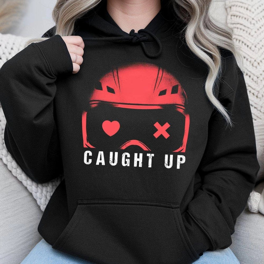 Caught Up Hoodie | Dark Romance Book Aesthetic Graphic | Premium Cotton Blend Unisex Pullover | Reader Gift For Book Lovers