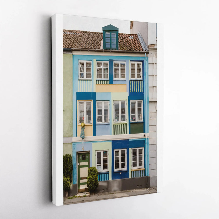 Copenhagen Wall Art Canvas Print | Colorful Danish Architecture Photo | Premium Gallery Wrapped Canvas | Modern Scandinavian Home Decor Gift
