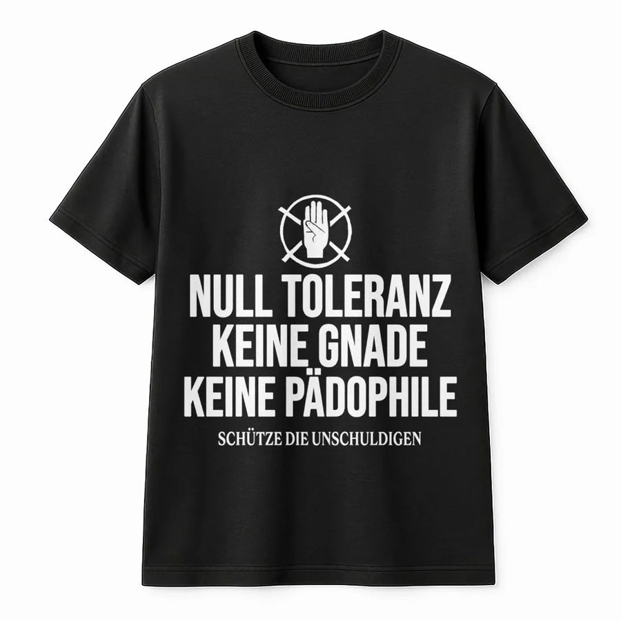 Null Toleranz T-Shirt | Statement Spruch Gegen Kindesmissbrauch | Premium Baumwoll-Mix Pullover | Schütze die Unschuldigen Geschenk