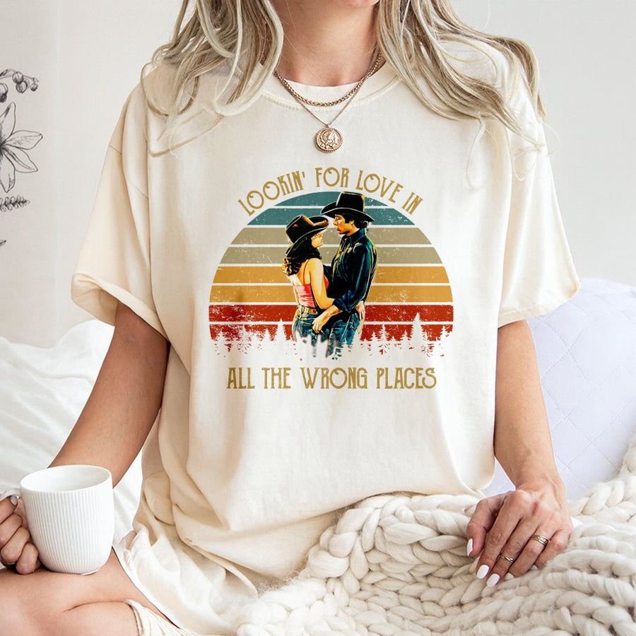 Country Music Graphic T-Shirt | Retro 80s Cowboy Movie Quote | 100% Cotton Premium Tee | Vintage Romance Apparel Gift for Music Lovers