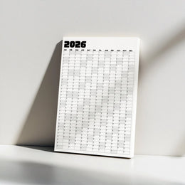 2026 Yearly Wall Calendar Canvas | Minimalist Vertical Annual Planner | Premium Gallery Wrap Canvas | Home Office Decor & Productivity Gift