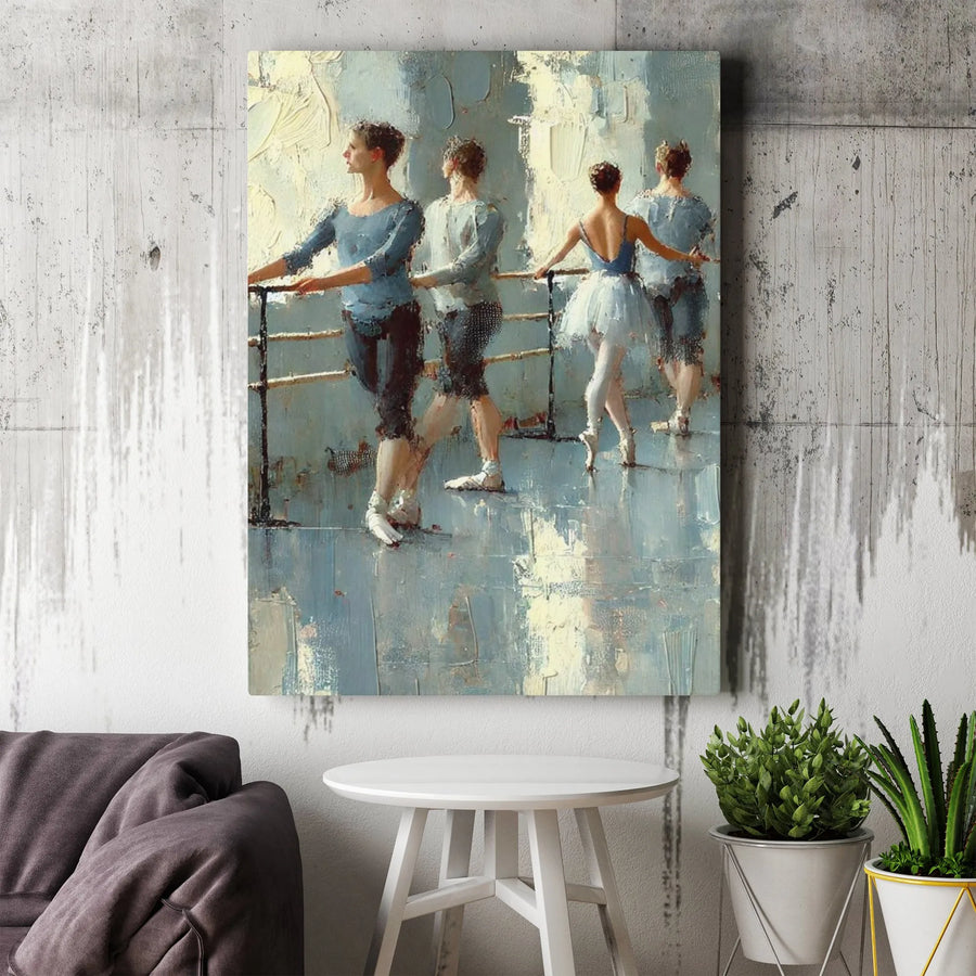 Ballet Dancers Canvas Art | Impressionist Rehearsal Studio Print | Gallery Quality 1.25 Inch Wrap | Elegant Gift for Dance Lovers & Home Decor