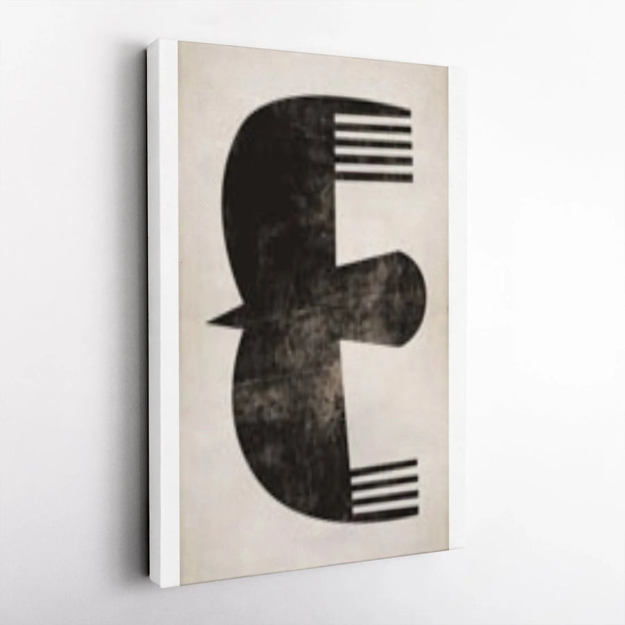 Abstract Bird Canvas Wall Art | Mid Century Modern Graphic Print | Premium 1.25" Thick Gallery Wrap | Modern Home Office Decor Gift
