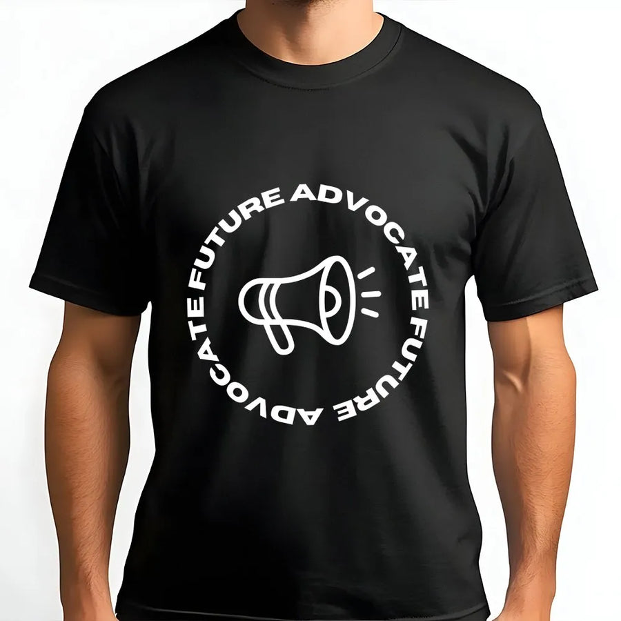 Future Advocate T-Shirt | Activist Megaphone Graphic | Soft 100% Cotton | Gift for Law Student