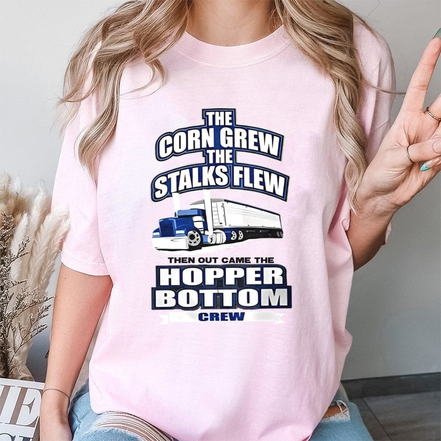 Hopper Bottom Trucker T-Shirt | Funny Grain Hauler Farm Life Graphic | Premium 100% Cotton Apparel | Gift for Semi Truck Drivers & Farmers