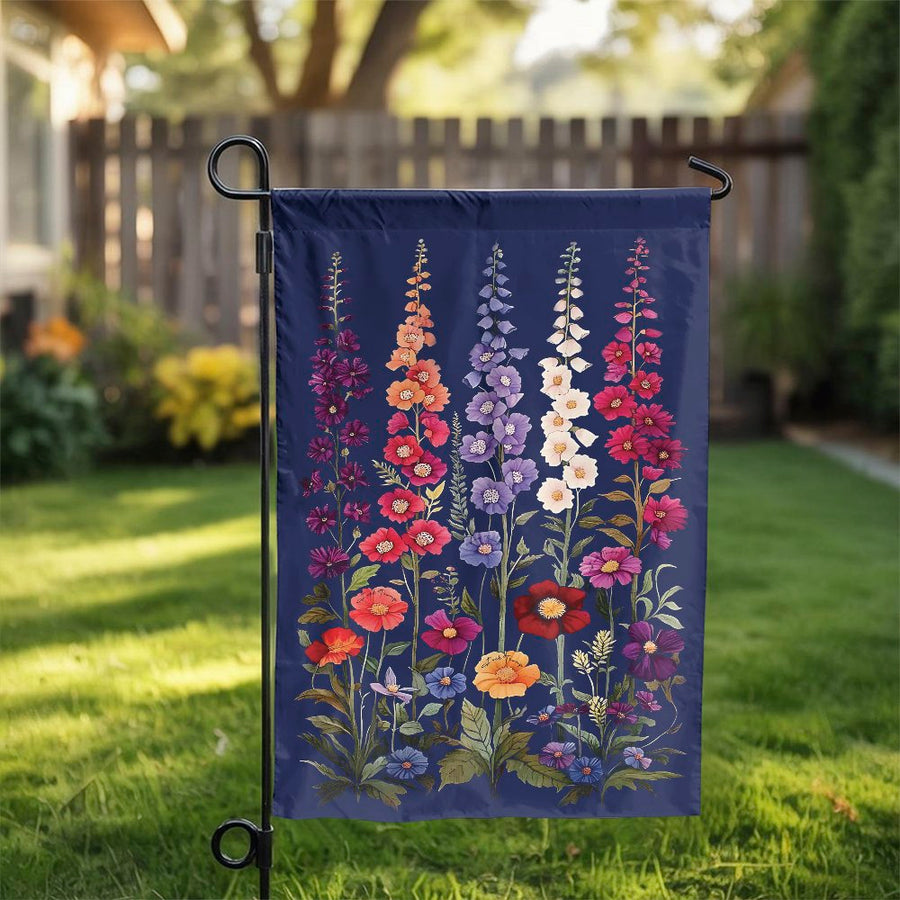 Floral Garden Flag | Vibrant Botanical Wildflower Print | Premium Weather-Resistant Polyester | Outdoor Yard Decor for Home and Garden
