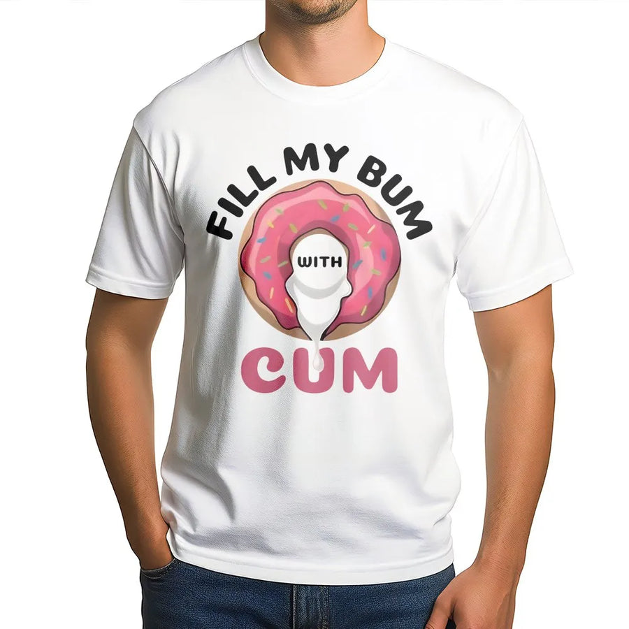 Funny Donut Innuendo T-Shirt | Sarcastic Adult Humor Graphic Sweatshirt | Premium Cotton Blend | Raunchy Gag Gift for Men & Women