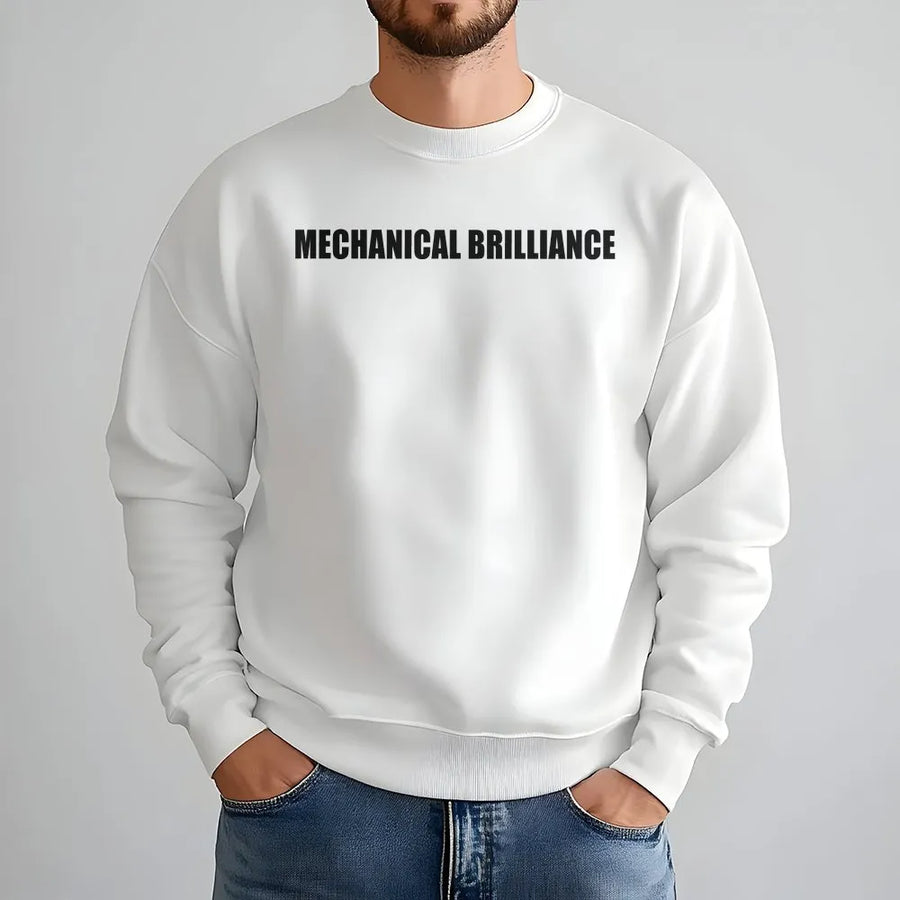 Mechanical Brilliance Sweatshirt | Minimalist Engineering Graphic Print | Premium Cotton Blend Crewneck | Gift for Mechanical Engineers & Students