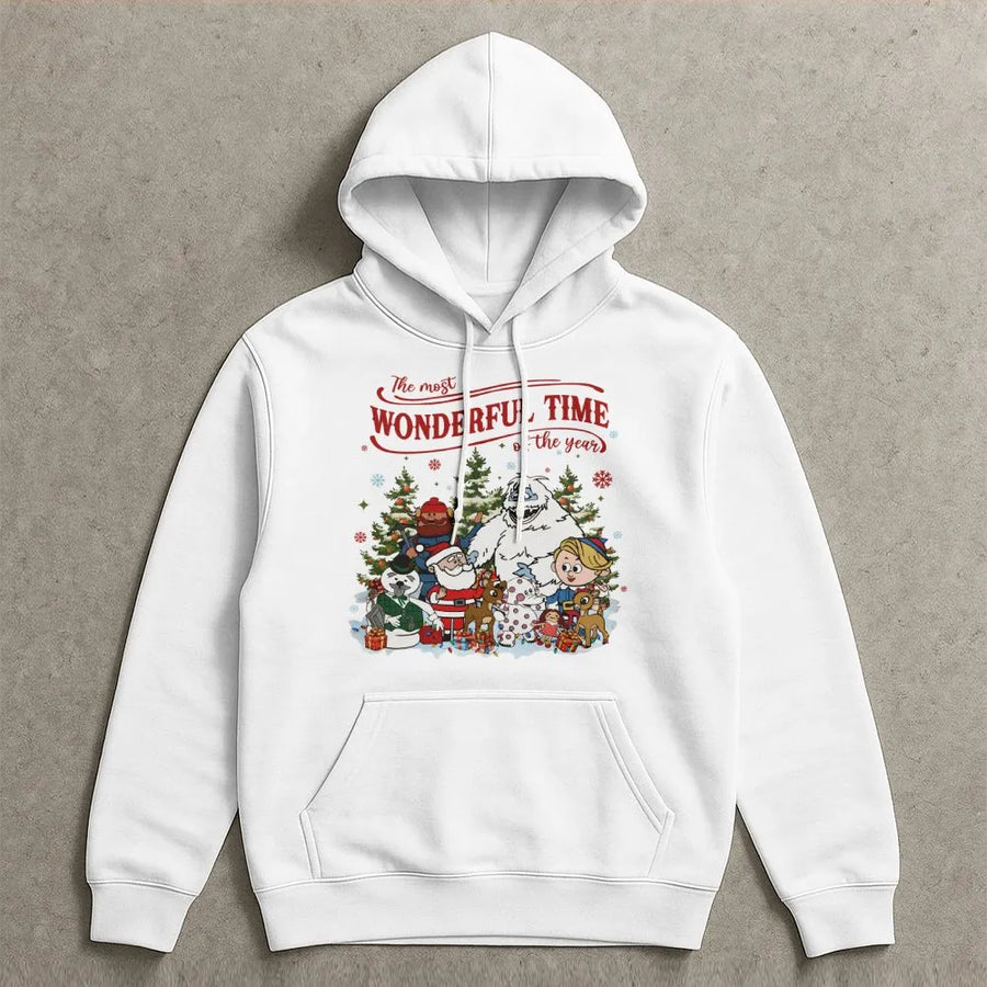 Retro Christmas Character Hoodie | Classic Holiday Cartoon Graphic | Premium Cotton Blend | Unisex Festive Gift for Christmas Lovers