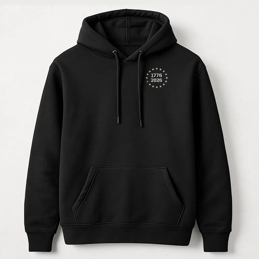 Patriotic 250th Anniversary Hoodie | Minimalist 1776-2026 Star Design | Premium Cotton Blend | Collector's Gift for Patriot