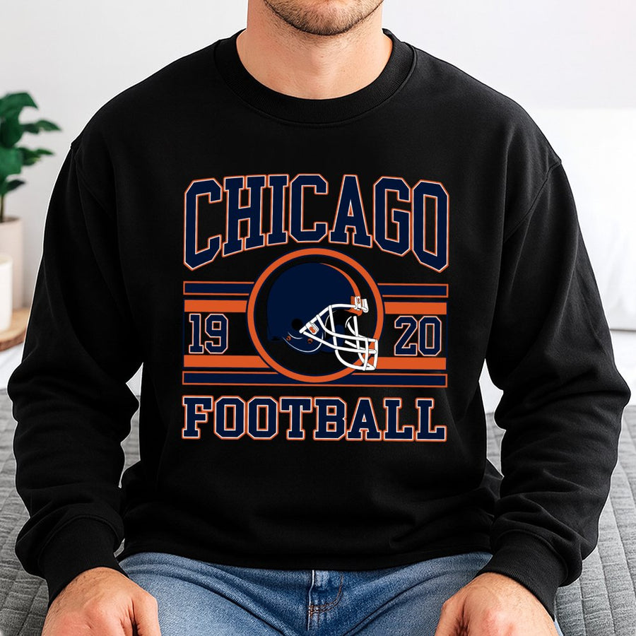 Kids Chicago Football Sweatshirt Chicago Football Vintage Bears City Football Youth Size Sweatshirt Youth Heavy Blend