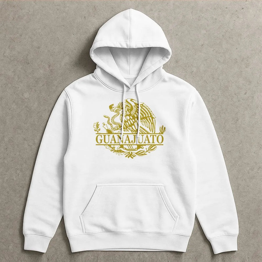 Guanajuato Mexico Hoodie | Aztec Eagle Emblem Graphic | Premium Cotton Blend | Mexican Heritage Gift for Men and Women