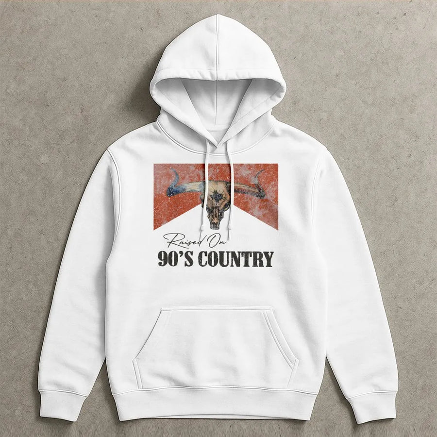 90s Country Hoodie | Raised On 90s Country Graphic | Unisex Soft Cotton Blend | Gift for Country Music Lover