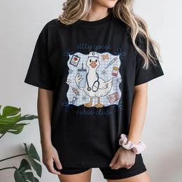 Silly Goose Nurse Club T-Shirt | Cute Cartoon Duck Medical Design | Premium Soft Cotton | Funny Nursing Student & RN Graduation Gift