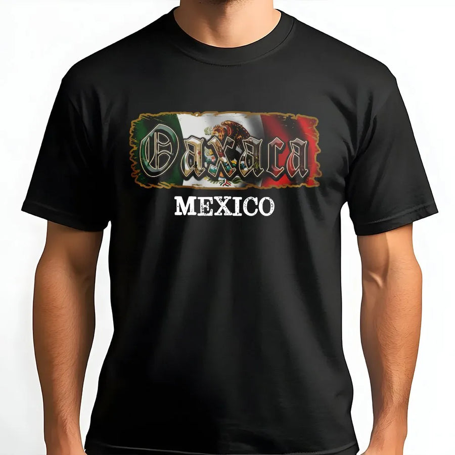 Oaxaca Mexico T-Shirt | Vintage Mexican Flag Graphic | Premium Cotton Blend | Gift for Oaxacan Pride