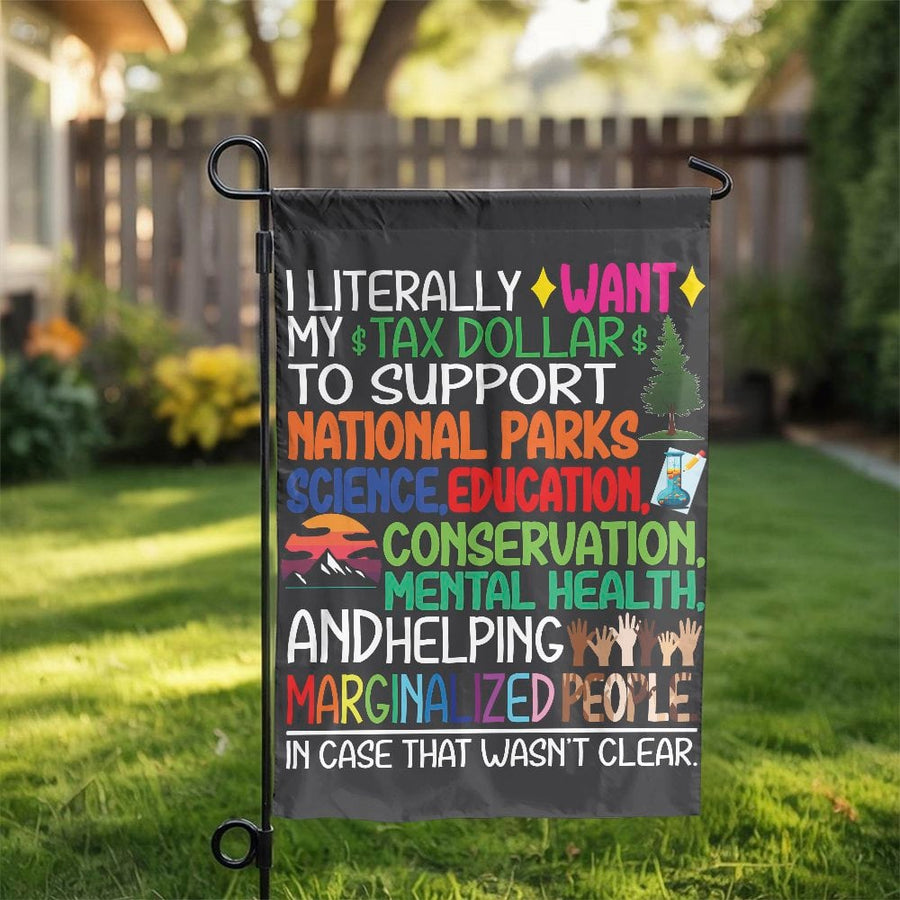 Progressive Garden Flag | National Parks & Social Justice Advocacy Decor | Weather-Resistant Polyester | Yard Sign Gift for Activists