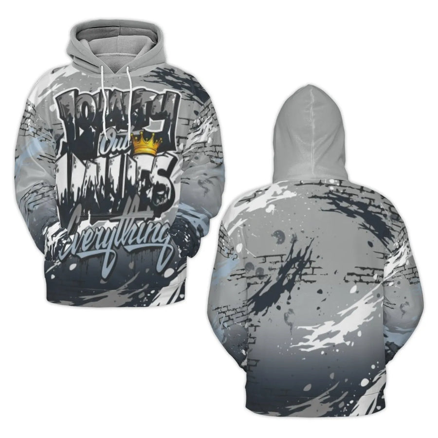 Loyalty Over Rules Everything Hoodie | Graffiti Crown Streetwear Print | Premium Brushed Fleece Lining | Unisex Urban Gift for Men & Women