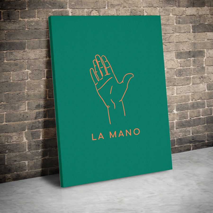 La Mano Wall Art Canvas | Minimalist Line Art Hand Drawing | Premium Gallery Profile | Modern Home Decor Gift for Art Lovers