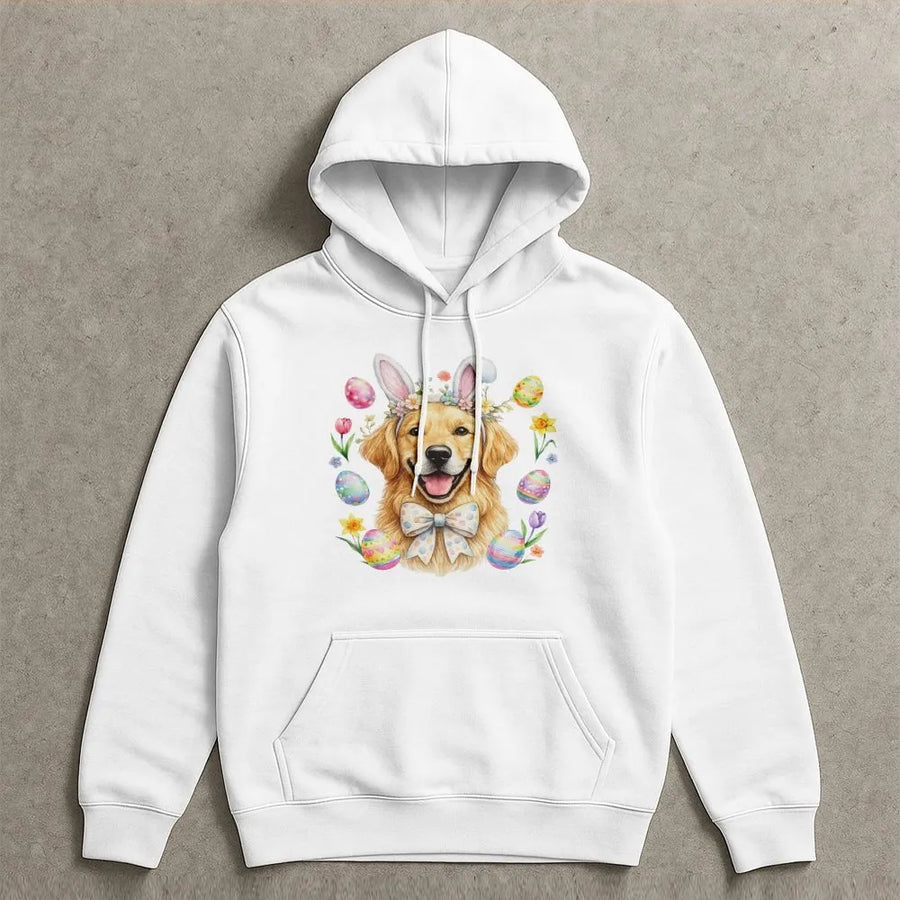 Easter Dog Hoodie | Cute Bunny Ears Puppy Graphic | Soft Cotton-Polyester Blend | Premium Gift for Dog Moms and Animal Lovers