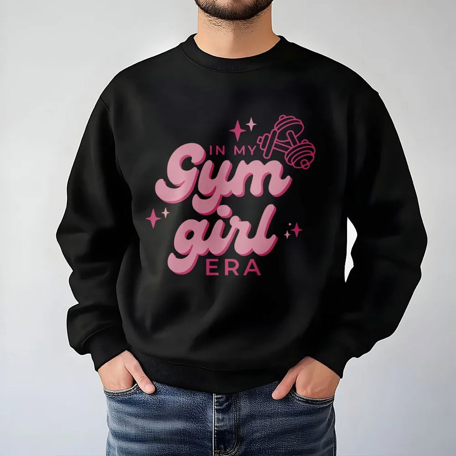 In My Gym Girl Era Sweatshirt | Retro Weightlifting Graphic Crewneck | Premium Cotton Blend | Aesthetic Fitness Gift For Women & Fitness Lovers