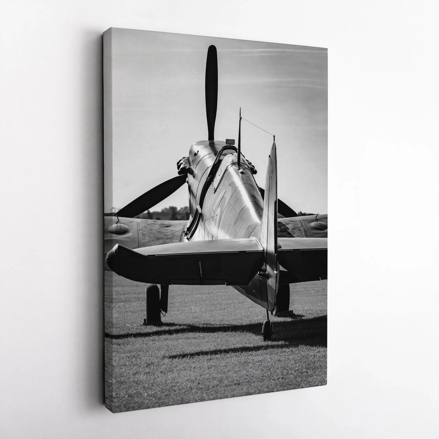 WWII Spitfire Fighter Plane Canvas | Iconic Aviation Warbird Print | Premium Gallery-Wrapped Wall Art | Historical Aircraft Decor for Men