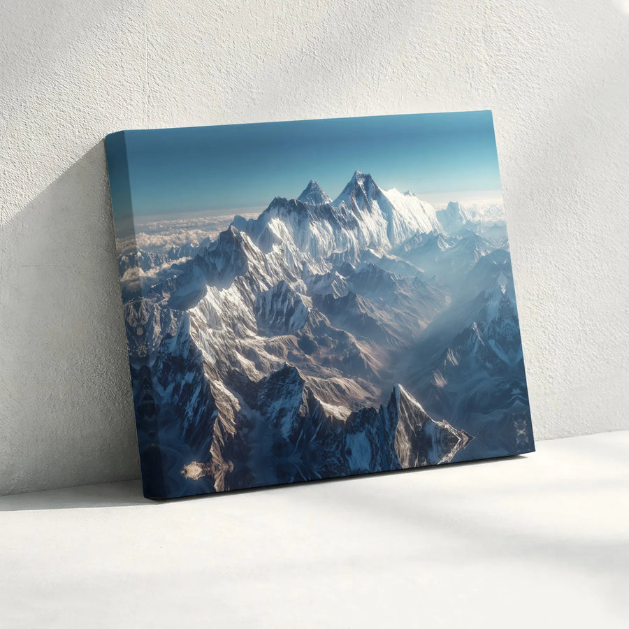 Mountain Landscape Canvas Wall Art | Panoramic Snowy Peak Photography | Premium Fade-Resistant Print | Modern Home & Office Decor Gift
