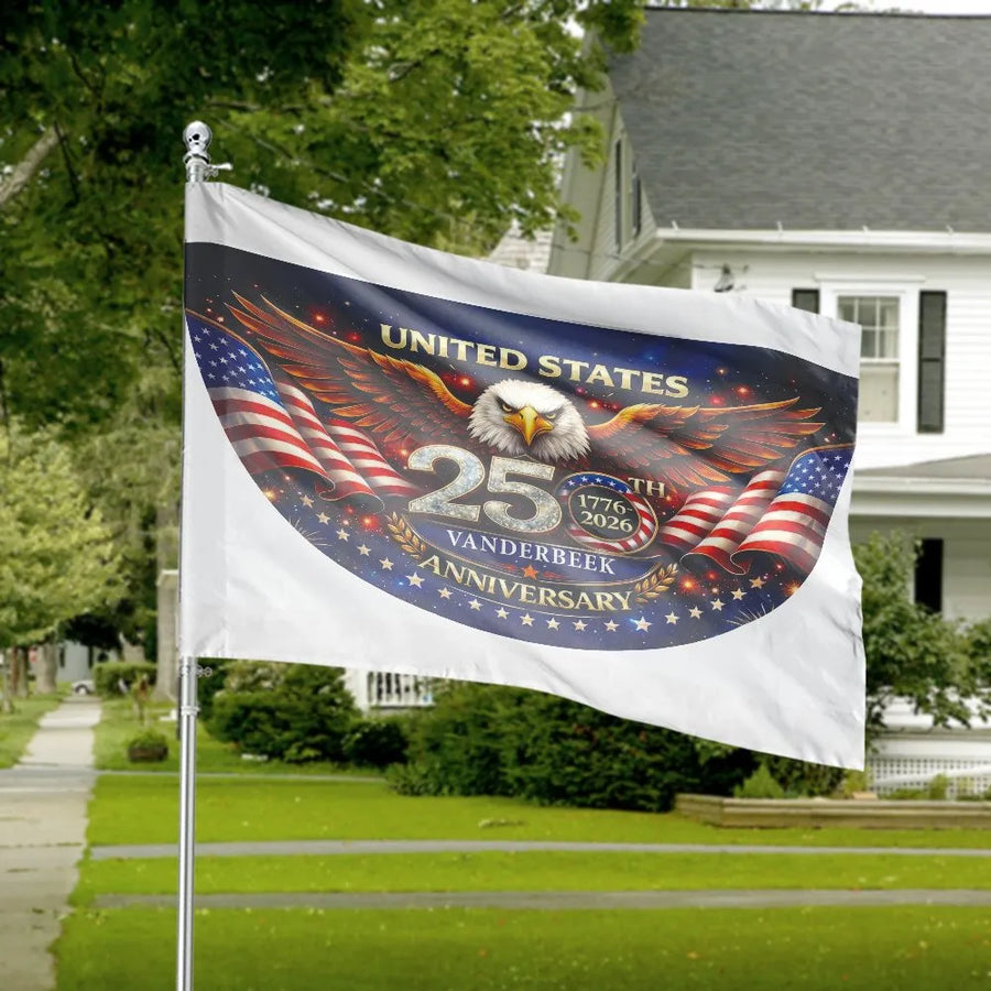 USA 250th Anniversary House Flag | Patriotic Eagle & Stars Design | Premium Double Sided Banner | American Home Decor Gift for Patriots