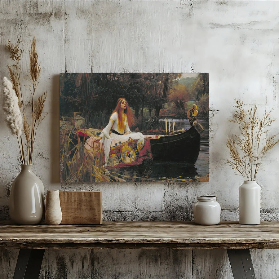 The Lady of Shalott Canvas Art | John William Waterhouse Print | Premium Gallery Wrapped Wall Decor | Classic Fine Art Reproduction for Home