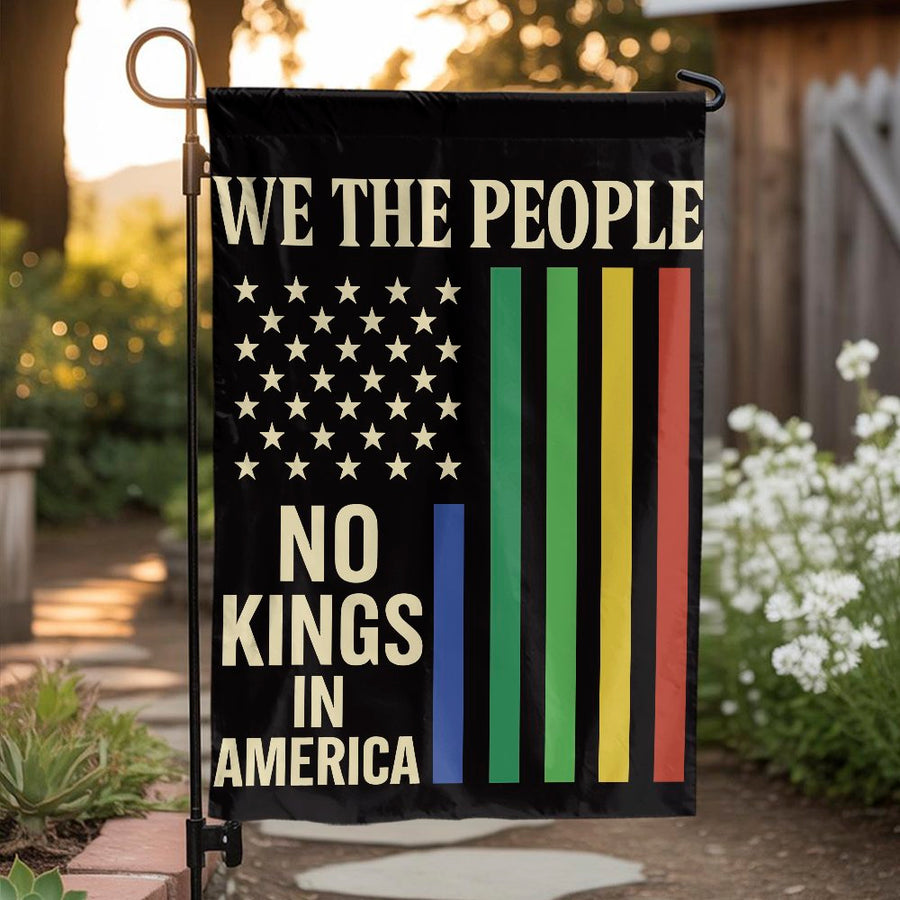 We The People Garden Flag | No Kings In America Patriotic Decor | Weather-Resistant Polyester | Yard Sign Gift