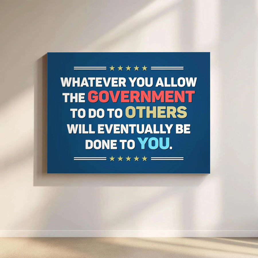Political Quote Canvas Wall Art | Libertarian Freedom Quote | Premium Gallery Quality Canvas | Office Decor Gift for Libertarian