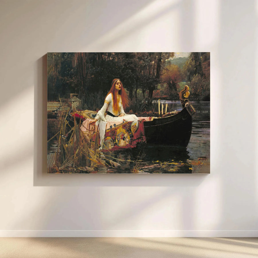 The Lady of Shalott Canvas Art | John William Waterhouse Reproduction | Premium 1.25 Inch Gallery Wrap | Classic Romanticism Home Decor Gift