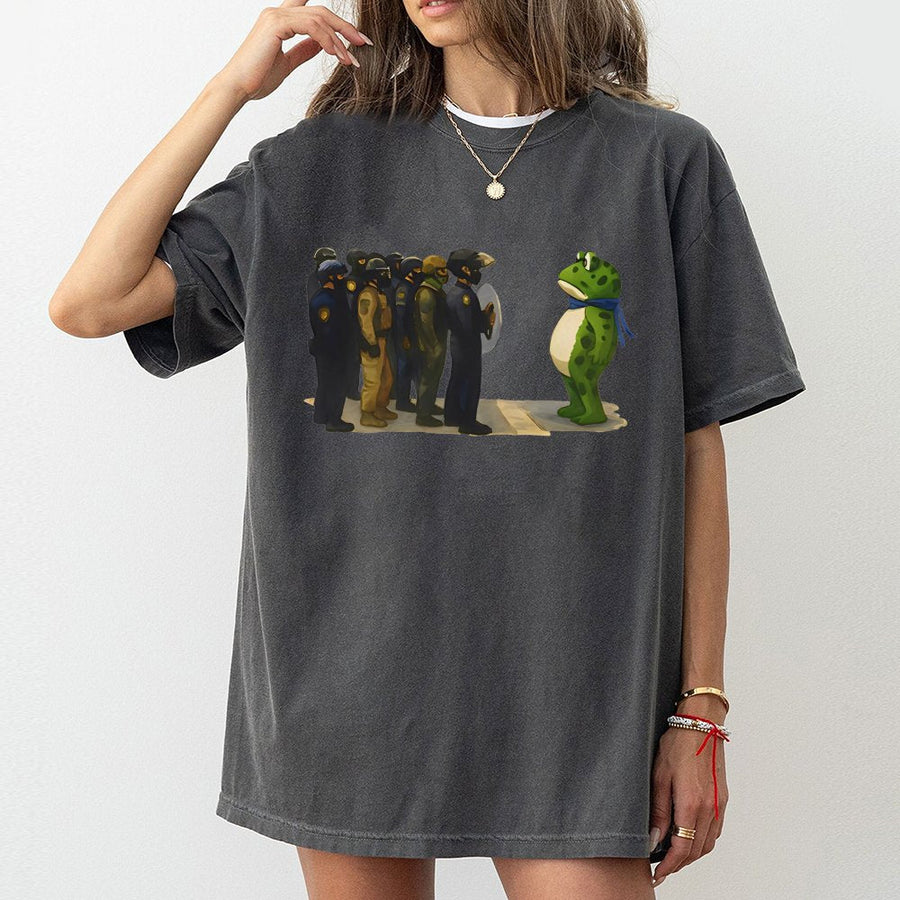 Freedom Frog Protest T-Shirt | Iconic Illustration | Premium 100% Cotton | Social Justice Activist Gift