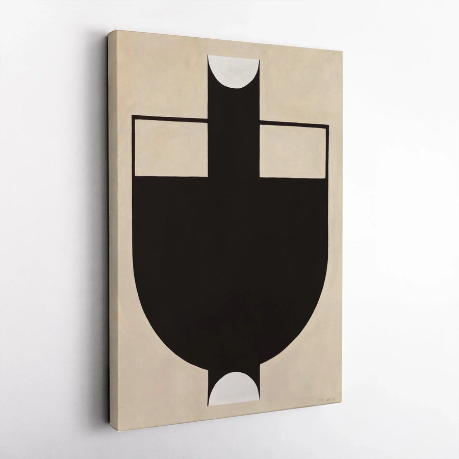 Abstract Vase Canvas Wall Art | Minimalist Geometric Silhouette Print | Premium Frameless Gallery Canvas | Modern Home Decor Gift