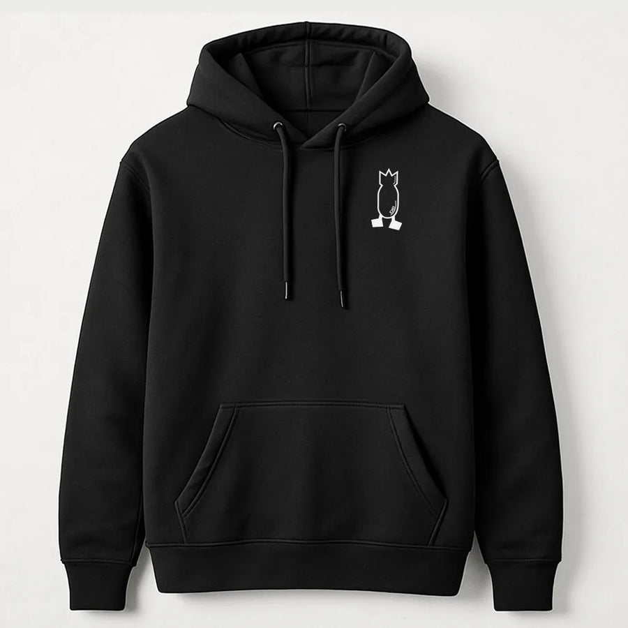 Crown Bomb Graphic Hoodie | Minimalist Streetwear Logo Design | Soft Cotton-Blend Premium Apparel | Unisex Urban Gift for Him and Her