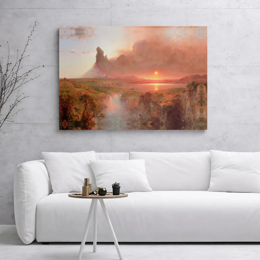 Cotopaxi Volcano Canvas Wall Art | Frederic Edwin Church Landscape | Premium Gallery Wrap Print | Historic Masterpiece Home Decor Gift