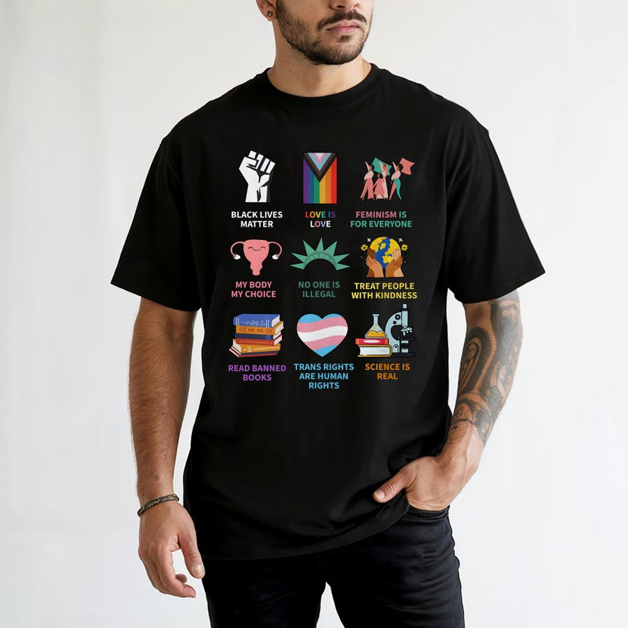 Social Justice Graphic T-Shirt | Inclusive Human Rights Advocacy Design | 100% Cotton Premium Tee | Empowering Equality Gift for Activists