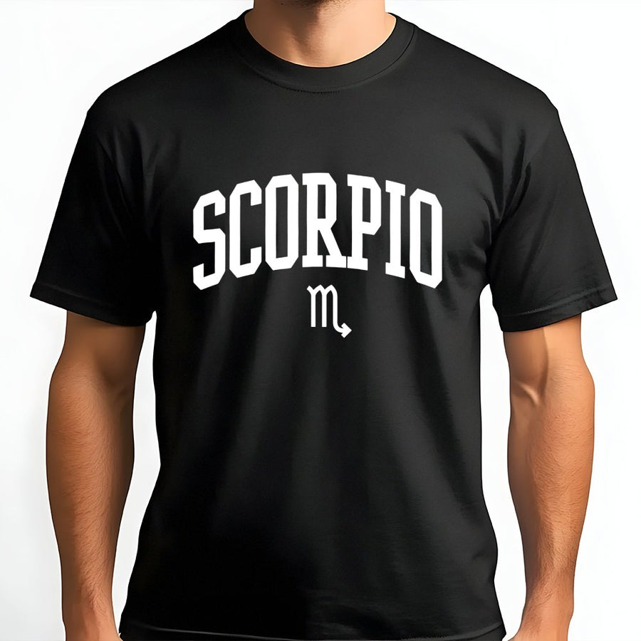 Scorpio Zodiac Sign T-Shirt | Minimalist Astrology Graphic Tee | Premium Cotton Casual Wear | Birthday Gift for Him or Her