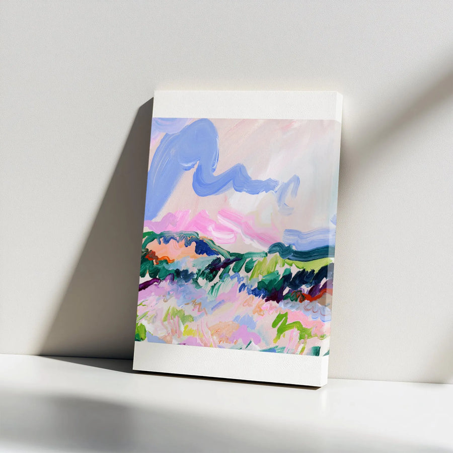Abstract Landscape Canvas Print | Modern Painterly Wall Art with Vibrant Brushstrokes | Premium 1.25" Thick Gallery Wrap | Contemporary Home Decor Gift