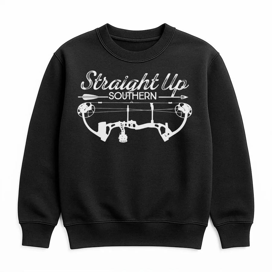 Archery Sweatshirt | Bow Hunter Compound Bow Design | Premium Soft Unisex Pullover | Country Gift for Hunters and Outdoorsmen