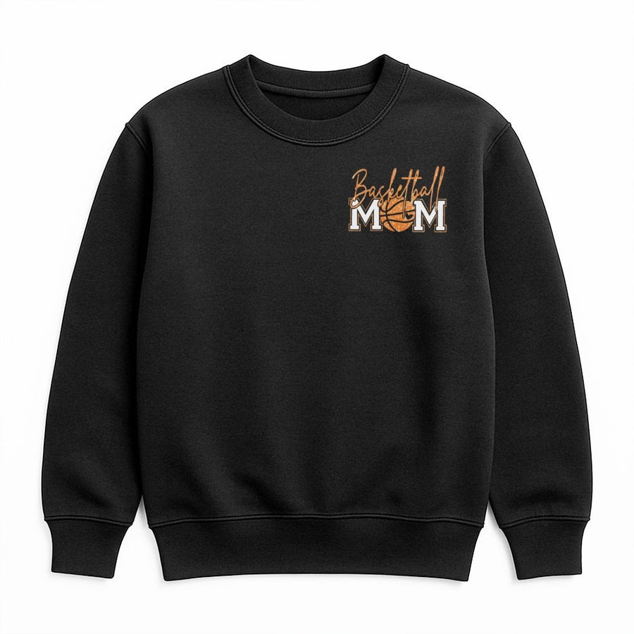 Basketball Mom Sweatshirt | Cute Game Day Basketball Mama Graphic | Premium Cotton Blend Crewneck | Gift For Sports Mom Fan