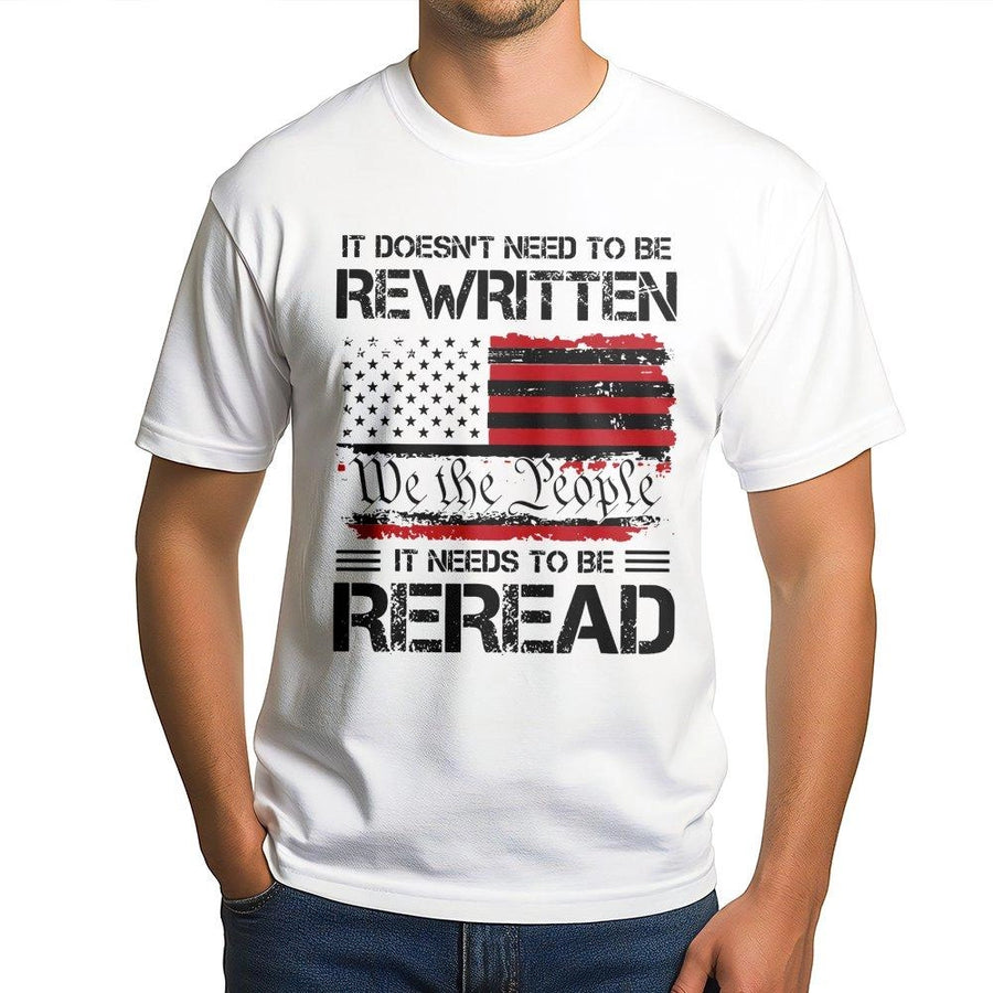 We The People T-Shirt | Patriotic American History Quote | 100% Cotton Premium Tee | Vintage USA Flag Apparel Gift for History Buffs