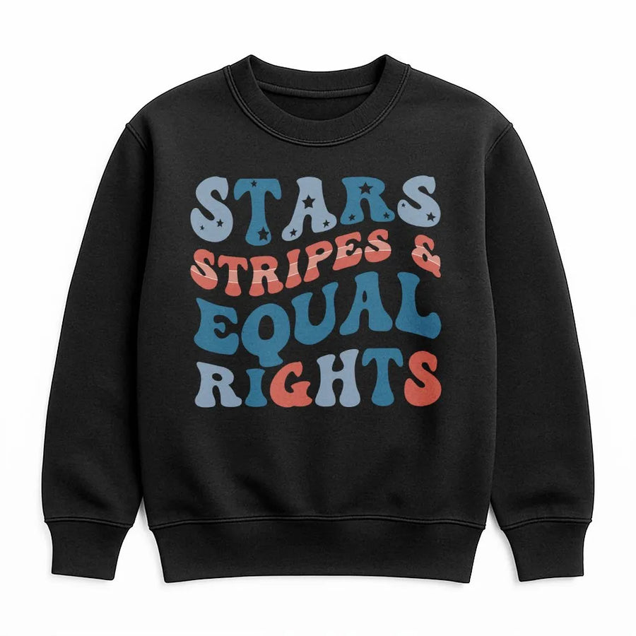 Stars Stripes and Equal Rights Shirt | Retro 4th of July Feminist Tee | Soft Breathable Cotton | Gift for Liberal American Activist