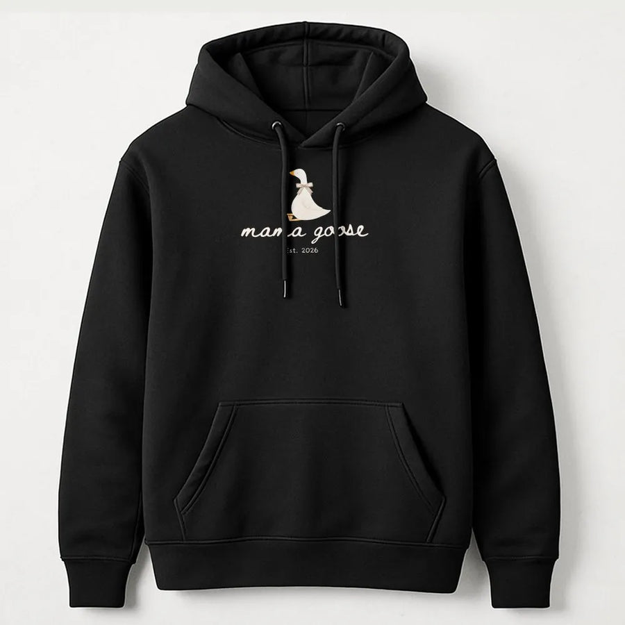 Mama Goose Hoodie Est 2026 | Matching Dada Goose Pullover | Cozy Cotton Blend | Unique Baby Announcement Gift for New Parents