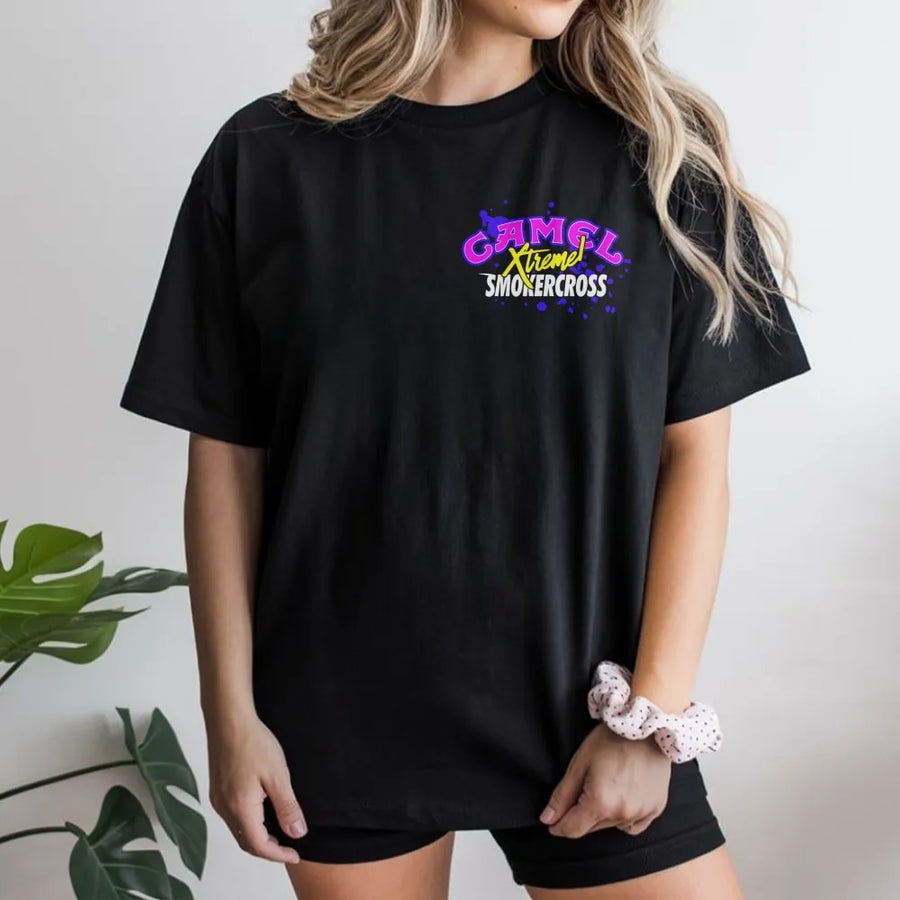 Smokercross Extreme Graphic T-Shirt | Retro 90s Motocross Aesthetic | Premium Cotton Soft Crewneck | Motorsports Fan Birthday Gift