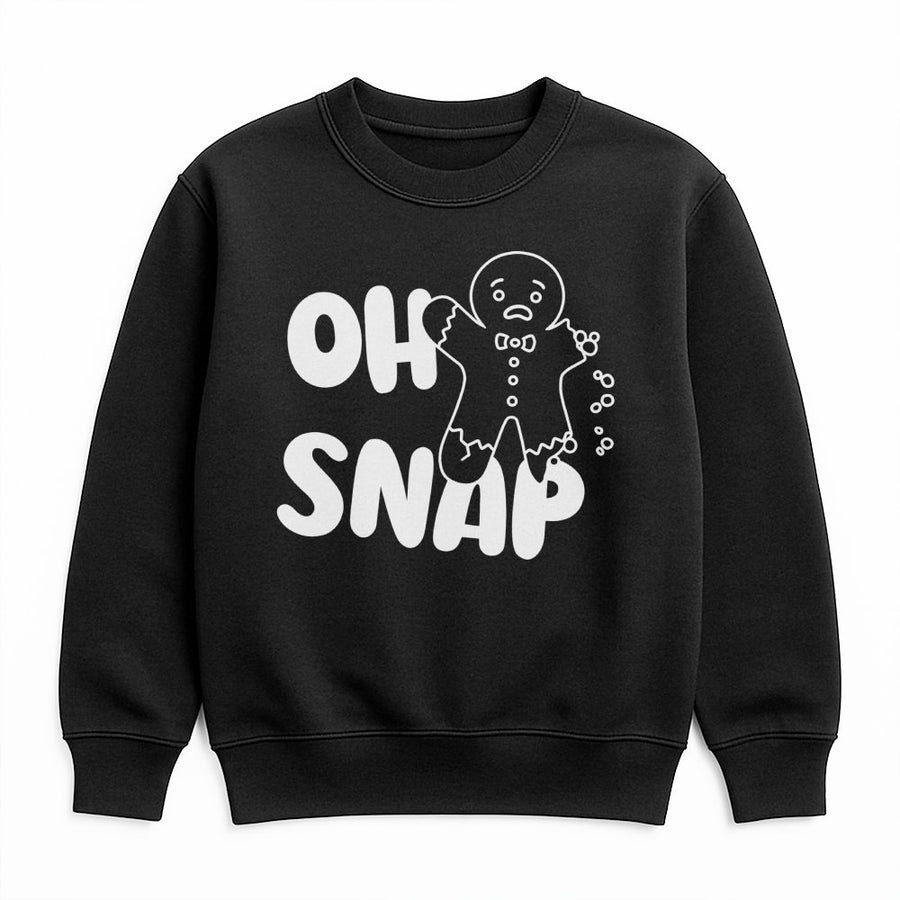Oh Snap Gingerbread Sweatshirt | Funny Broken Cookie Design | Premium Cotton Blend | Cute Christmas Holiday Gift For Women And Men