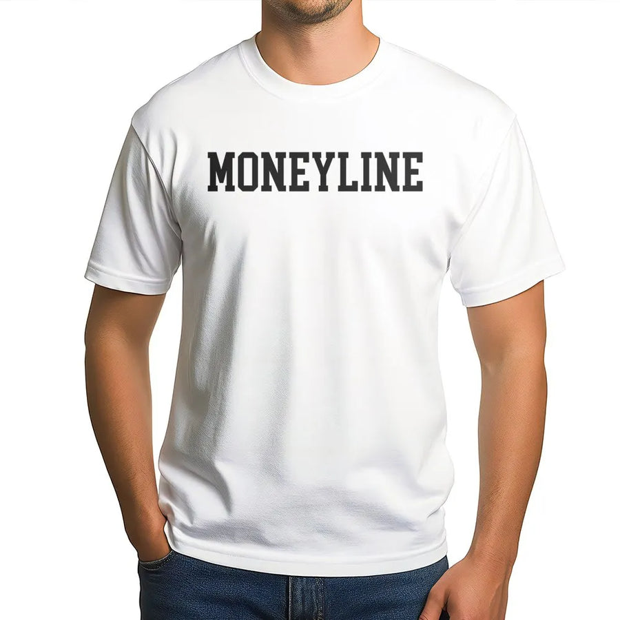 Moneyline Sports Betting T-Shirt | Varsity Letter Graphic Design | Premium Soft Cotton | Perfect Gift for Gamblers and Sports Fans