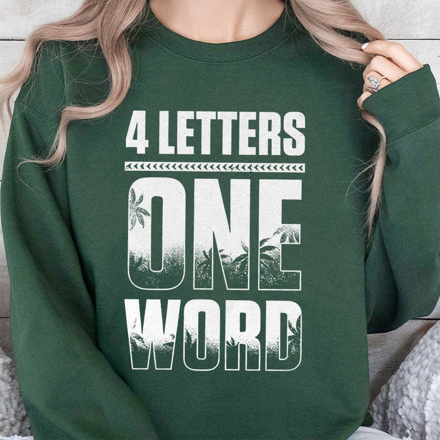 Yeet Sweatshirt | 4 Letters One Word Graphic Print | Premium Cotton Blend Crewneck | Wrestling Fan Gift for Men and Women