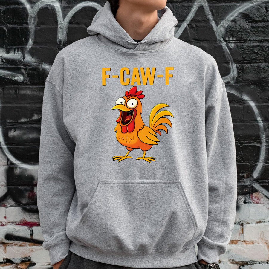 Funny Chicken Hoodie | Goofy Rooster Cartoon Graphic | Premium Cotton Blend Pullover | Humorous Animal Gift for Men and Women