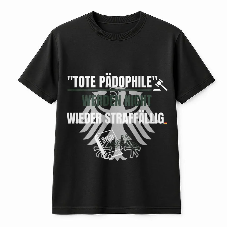 Anti Pedophile Statement T-Shirt | German Eagle Tote Pädophile Graphic | Premium Cotton Blend | Unisex Political Activist Gift