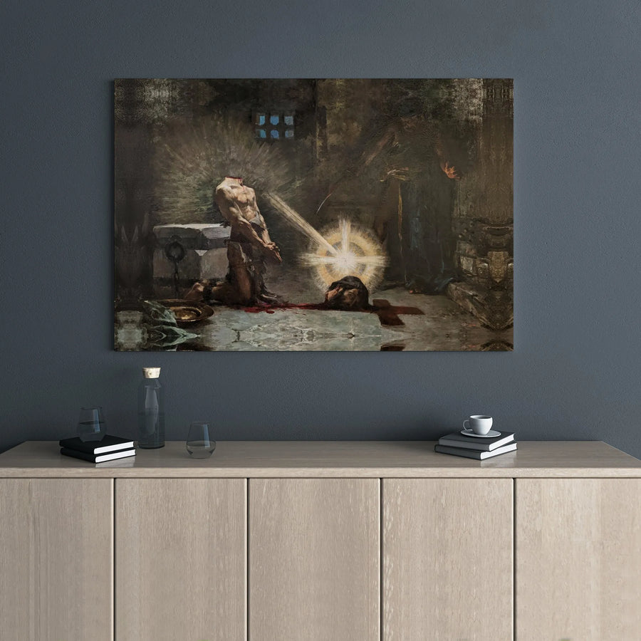 The Beheading of Saint John the Baptist Canvas Print | Enrique Simonet Fine Art Reproduction | Premium Gallery-Wrap Wall Decor | Religious Gift for Home